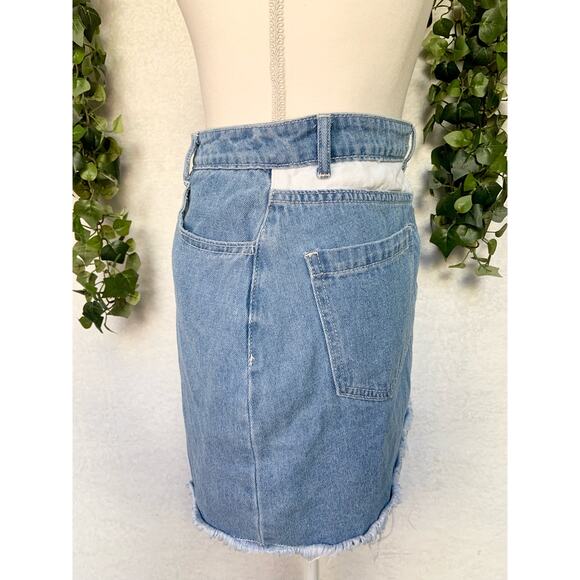 Cloud Ten Cotton Asymmetrical High Waisted Mini Skirt Women's Small - Picture 4 of 9